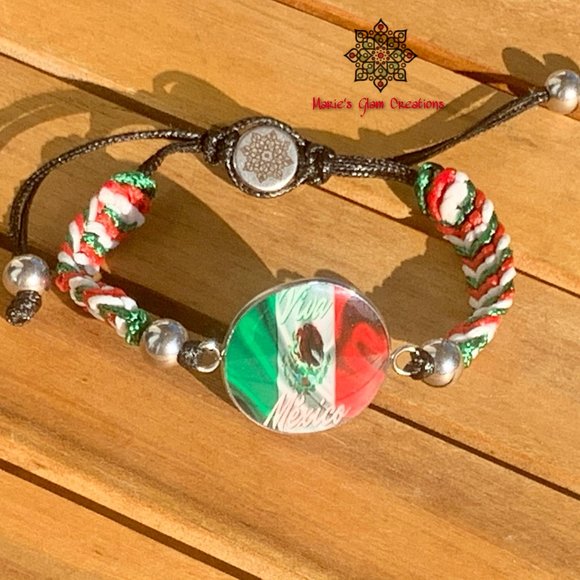 Men Patriot Bracelet-Adjustable-Mexico Flag - Picture 3 of 6